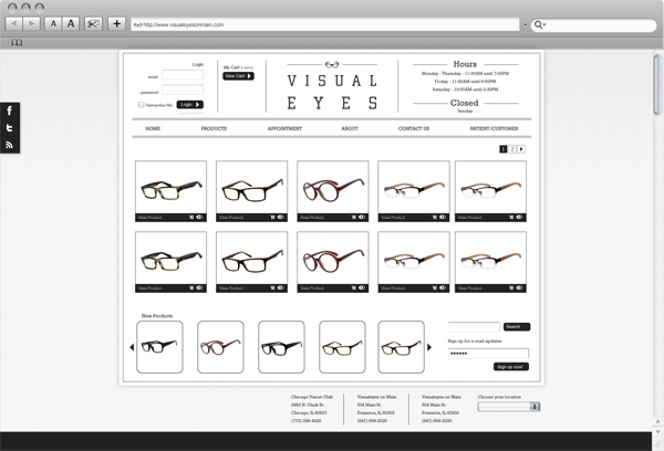 Visual Eyes web design
